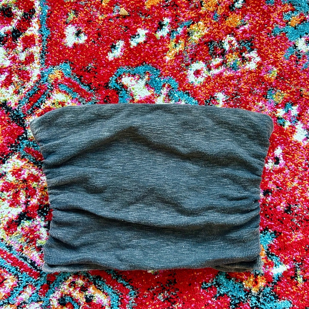 ‘Free People’ Gray Knit Tube Top